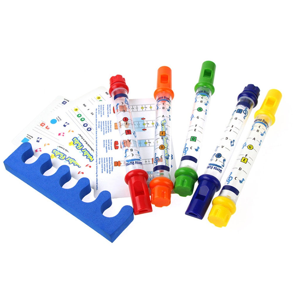 5pcs/set Colorful Water Flutes Bath Tub Toys